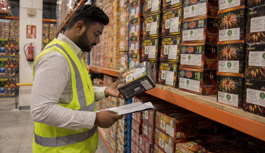 How to choose a fireworks supplier - quality inspection at a certified warehouse
