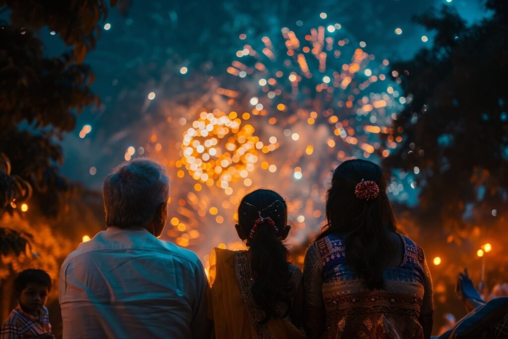 aerial fireworks for large events in Dehradun night sky display
