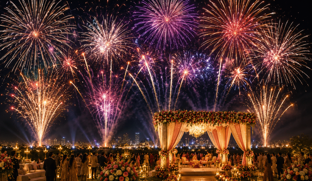 changing fireworks trends in Indian Weddings