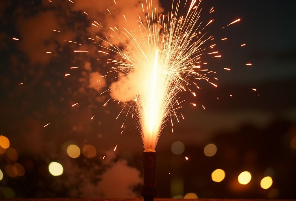 bursting firecracker