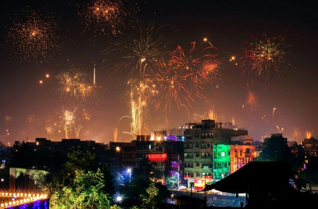 aerial firecrackers in Uttarakhand