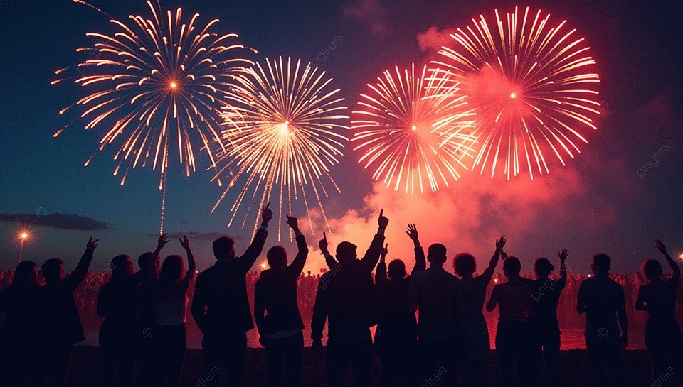 New Year fireworks in Dehradun lighting up the night sky