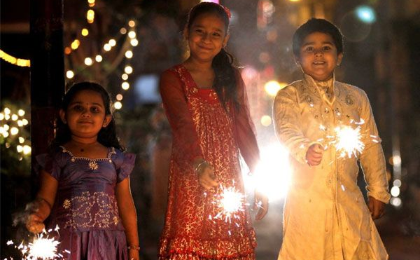 kids enjoying fireworks